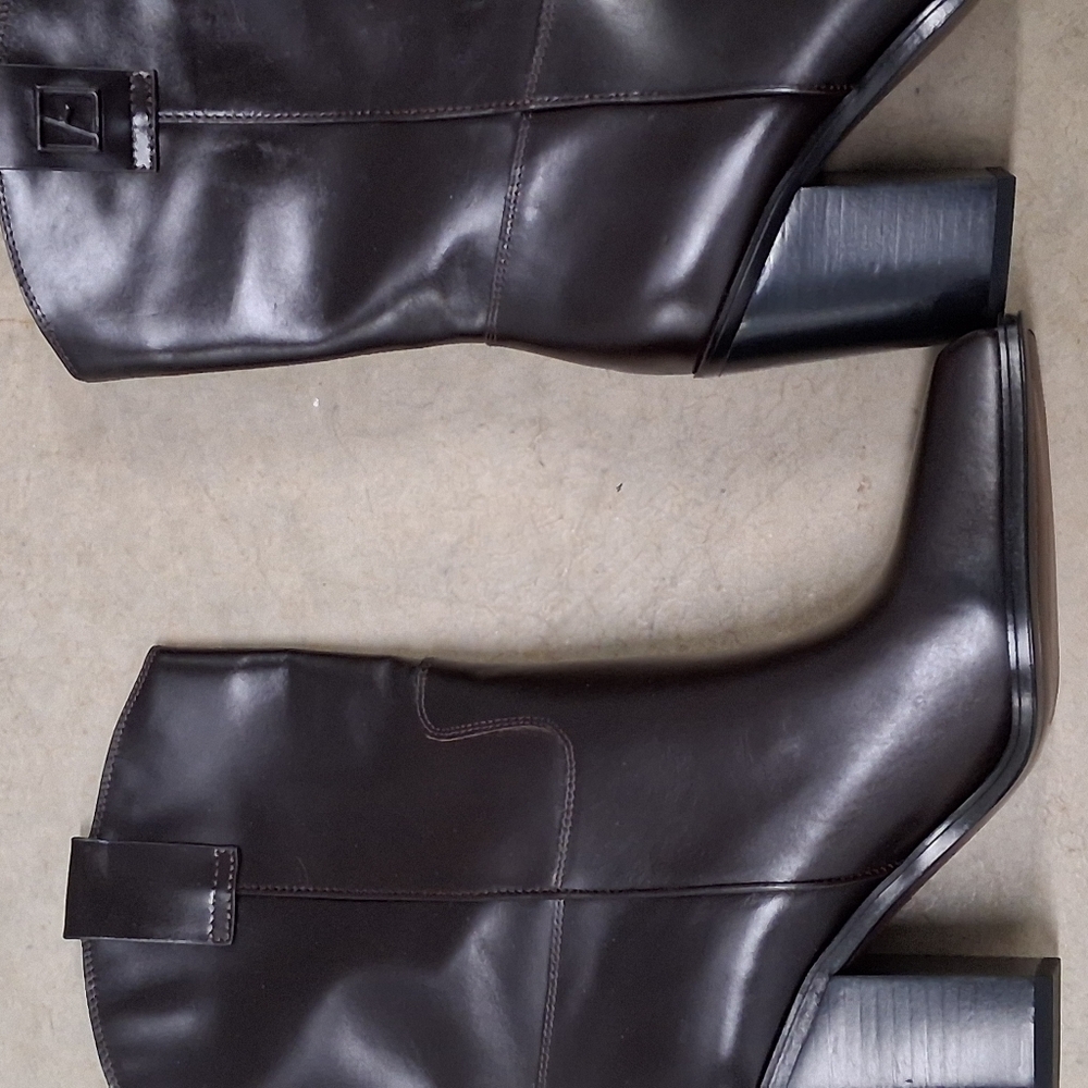 Womens Franco Sarto Brown Leather Boots , Valor Model Size 10